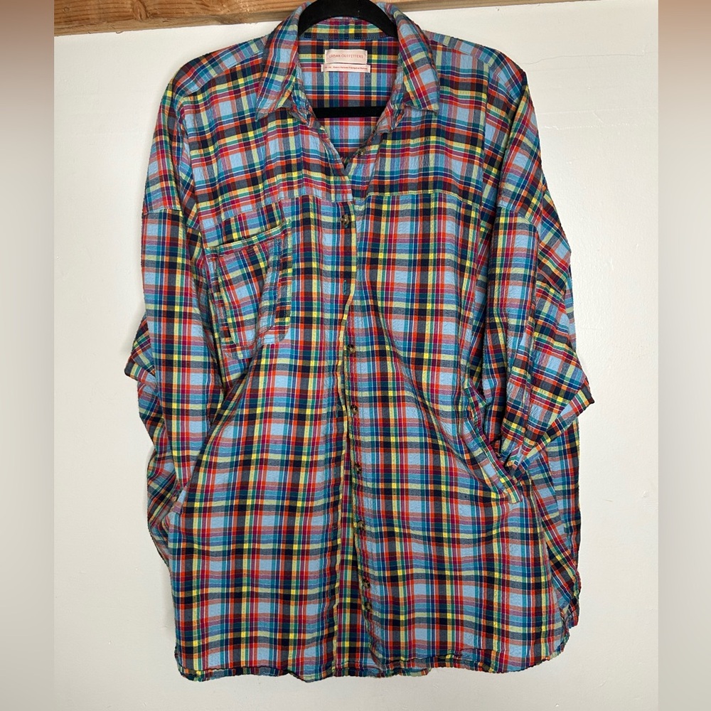 Urban Outfitters Multicolor Plaid Button Down Shirt